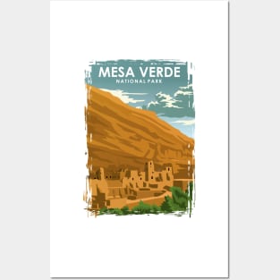 Mesa Verde National Park Vintage Travel Poster Posters and Art